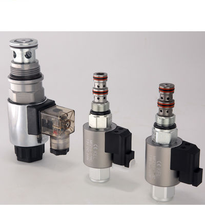 Válvula de cartucho de solenoide com rosca de automóvel 24V Válvula hidráulica de três vias