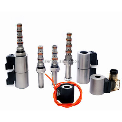 4 Direção 3 Posição Cartucho válvula solenoide roscado bobina tipo conector gêmeo
