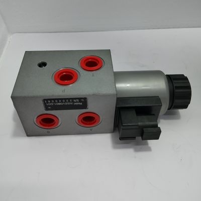 Válvula de solenoide hidráulica industrial de segunda posição de seis vias 12V 24V DC