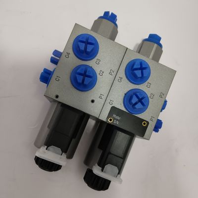 315Bar válvula hidráulica industrial 6 Way 2 posição válvula solenoide dupla